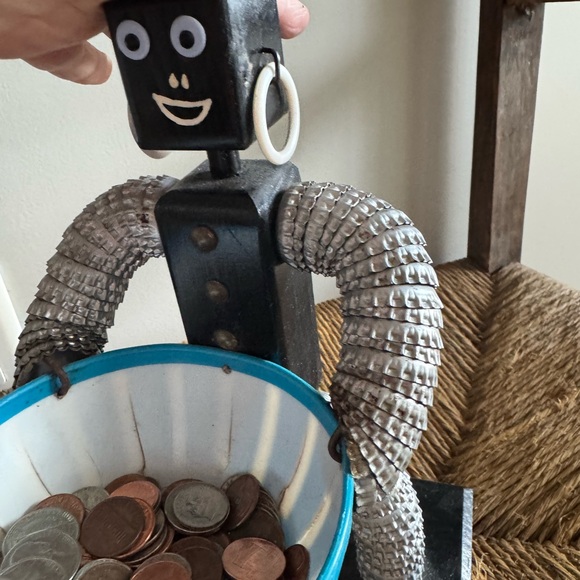 Island Folk Art Bottle Cap Man | Black Americana| upcycled art - Picture 3 of 10